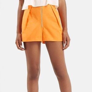 orange high waisted zip shorts !!!